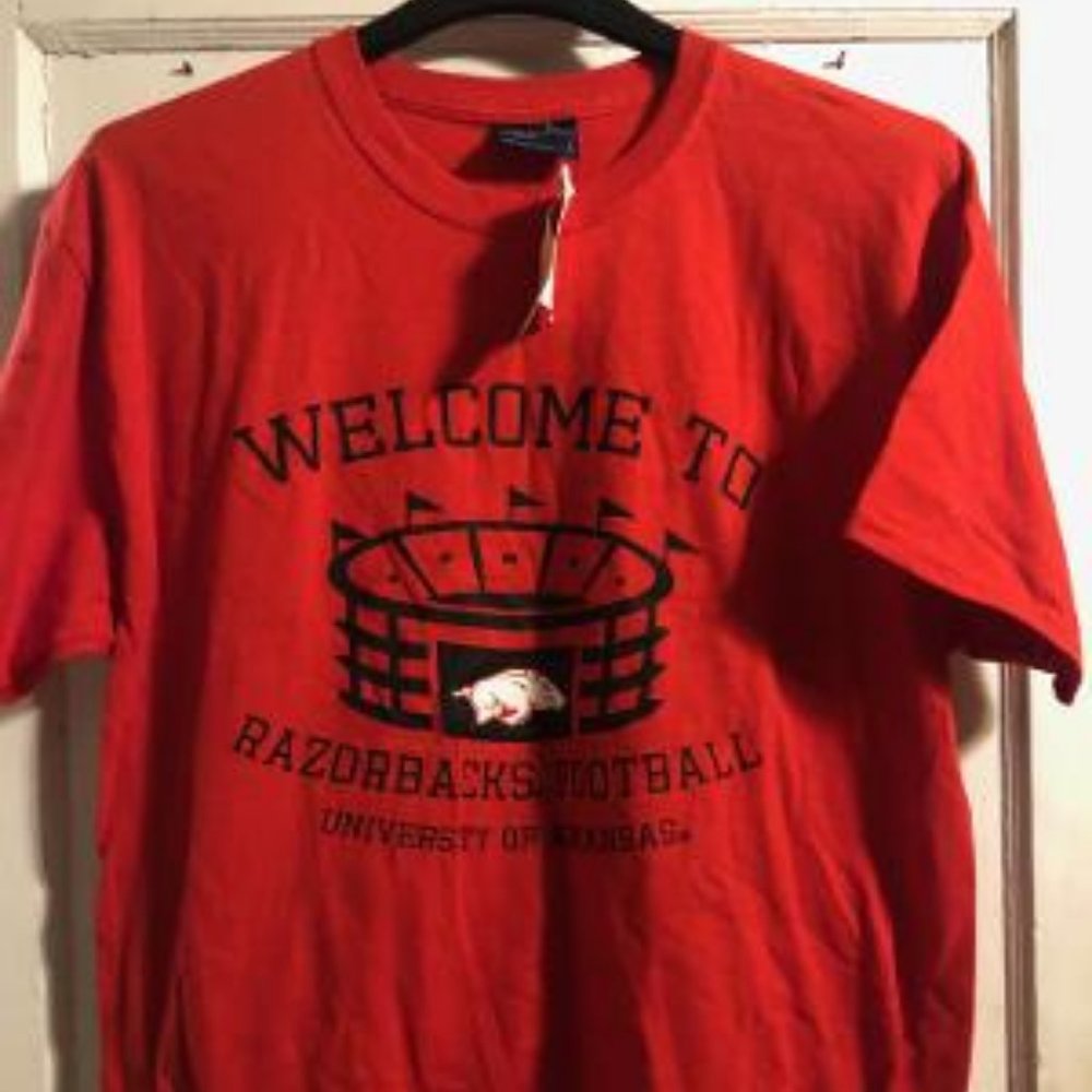 Arkansas Razorbacks Football t shirt tee Large New